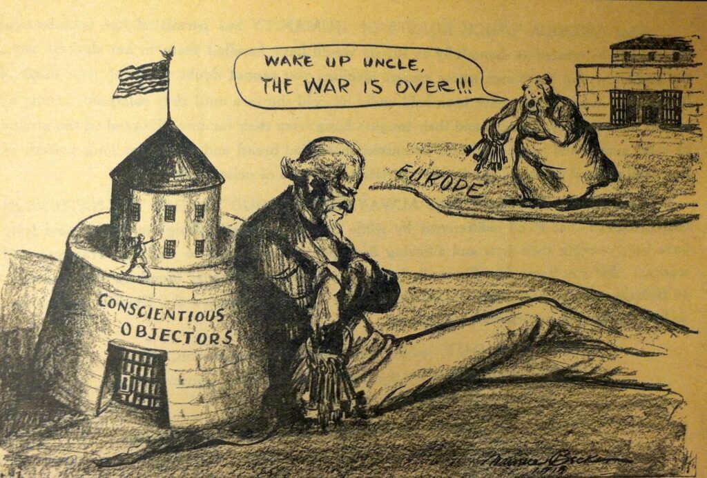 America kept its wartime conscientious objectors locked up, even after WWI ended