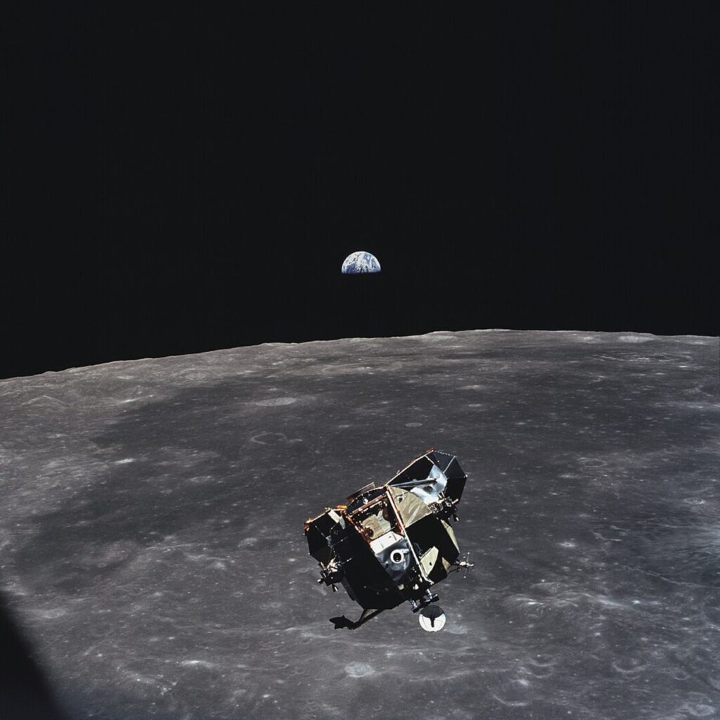 Michael Collins Orbiting above