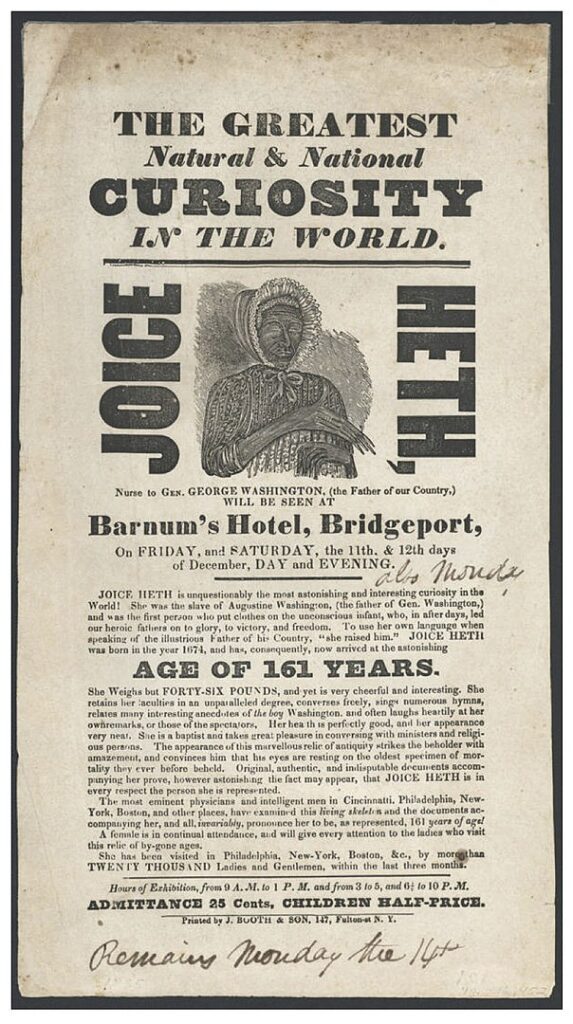 PT barnum 160 year old women