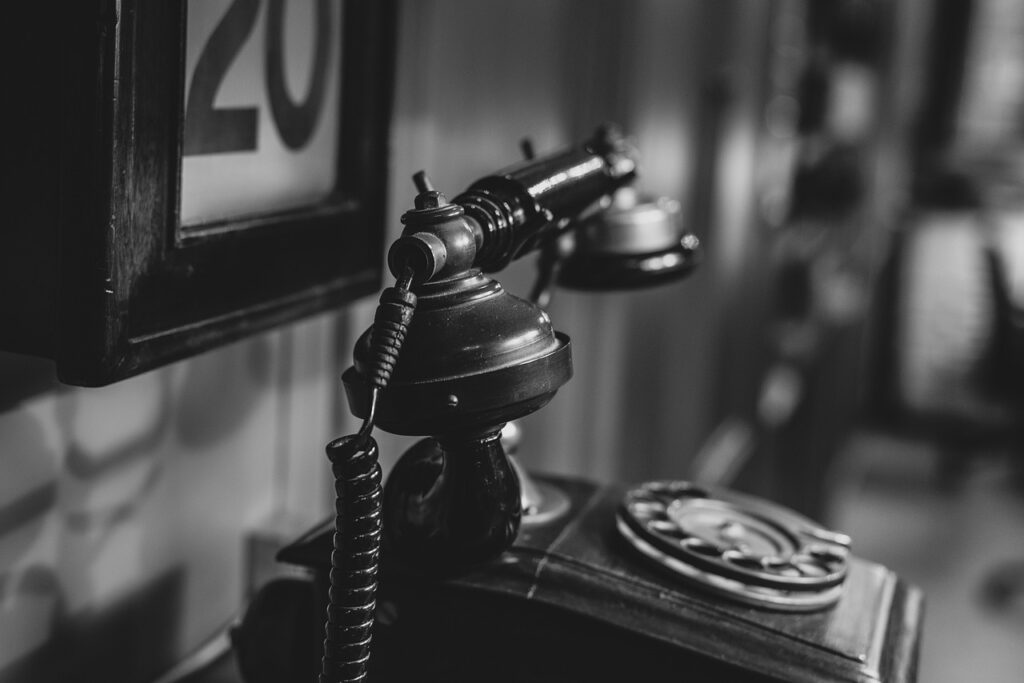 telephone inside the house