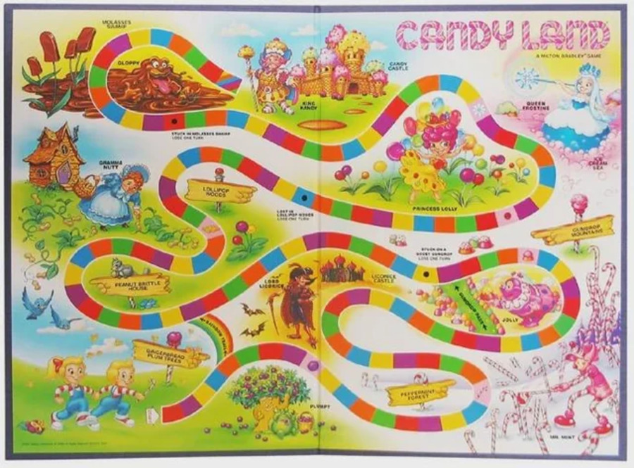 candyland 1990 board