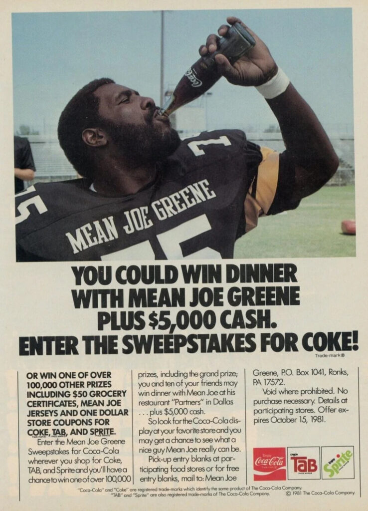coca cola mean joe greene ad