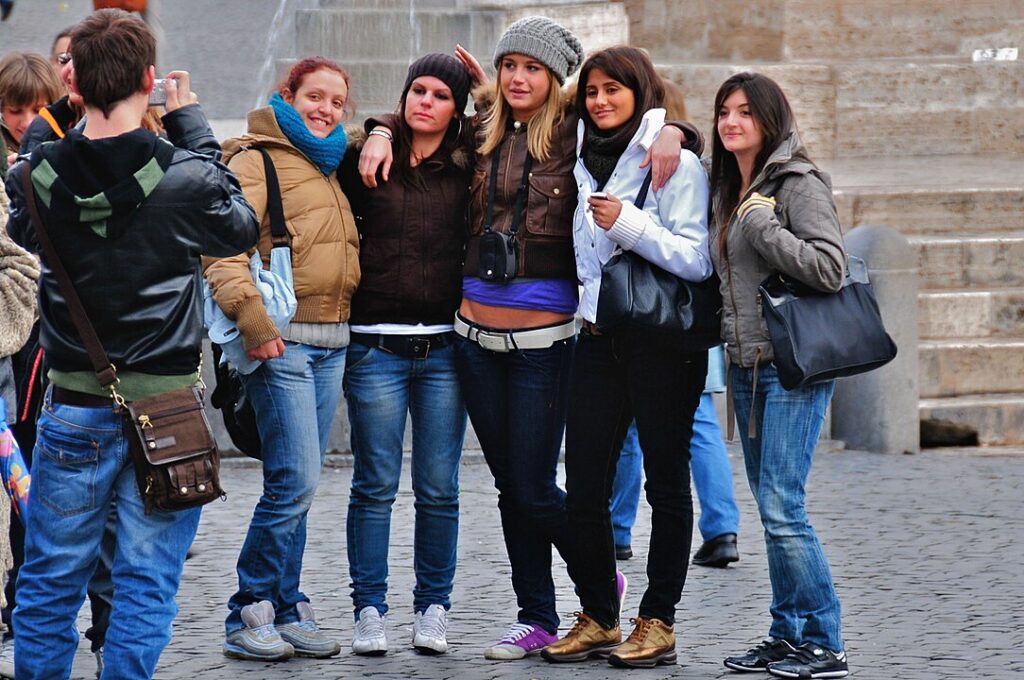 High-Waisted Acid Wash Jeans