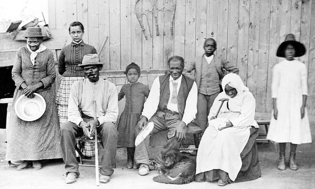 Harriet Tubman with her family