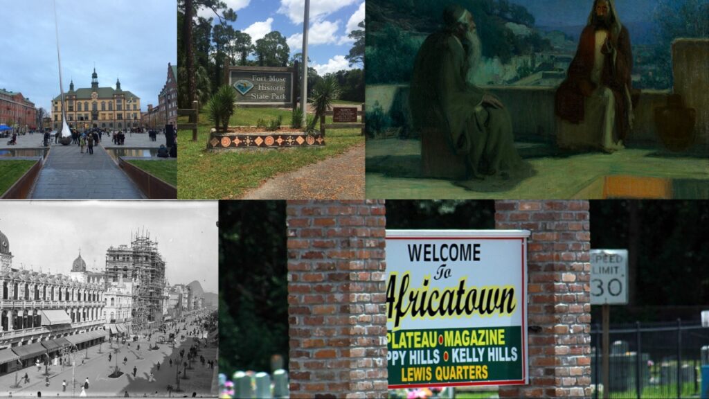 5 Black African History Landmarks Collage