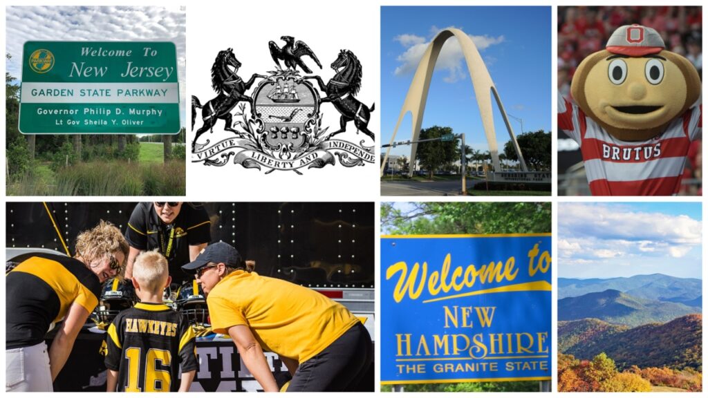 13 state nicknames collage