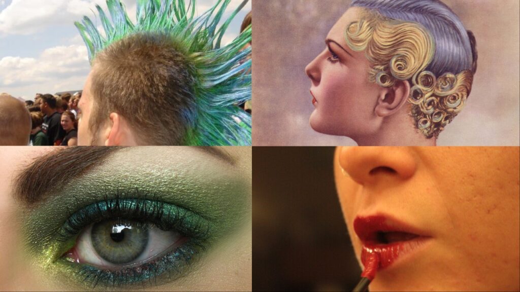 Popular 80s Beauty Trends Collage