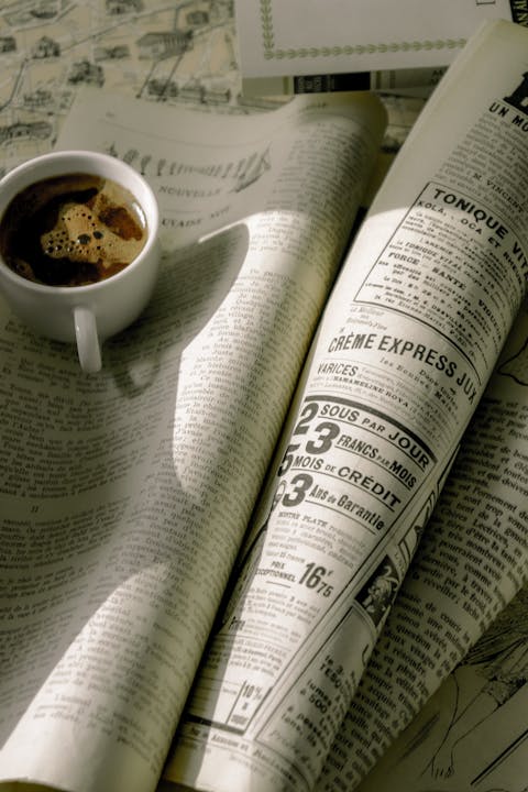 Newspapers and Coffee Rituals