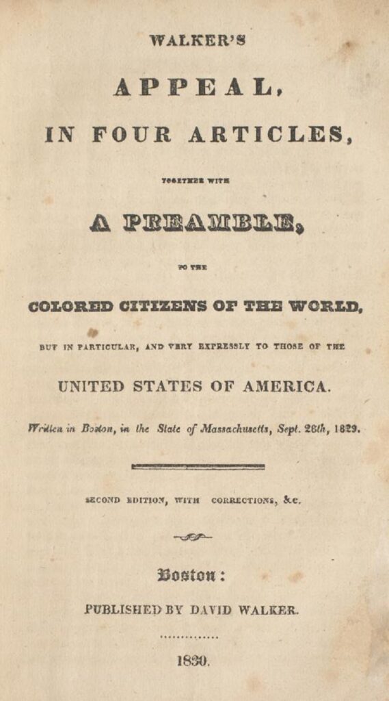 Leader in the Fight Against Slavery - David Walker