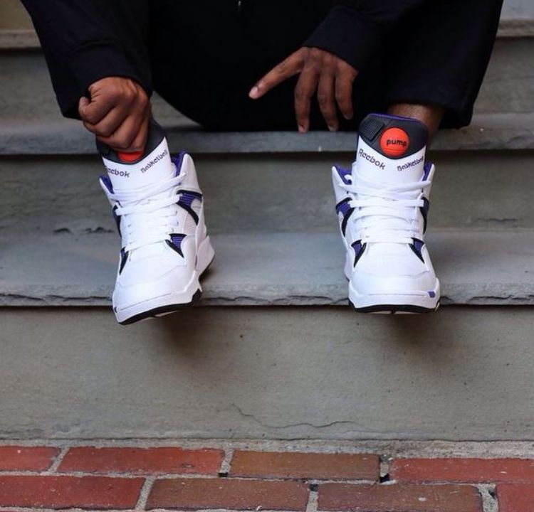 Wearing Reebok Pump Sneakers