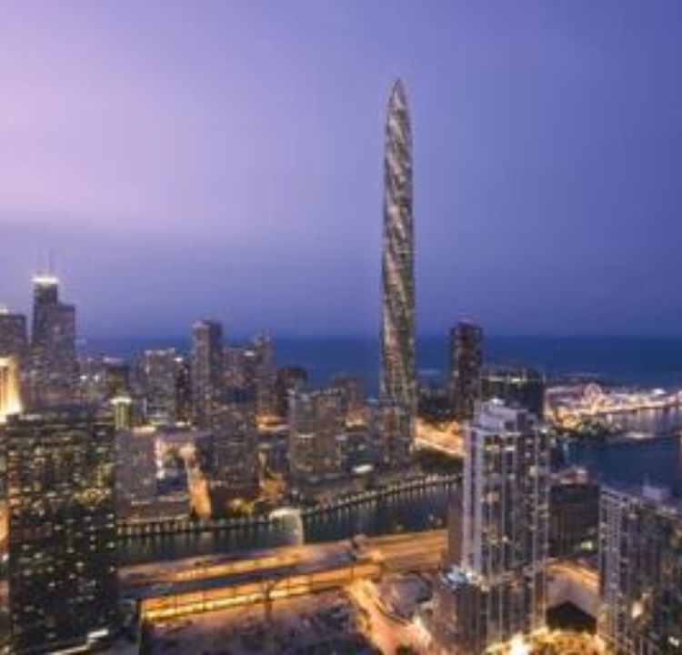 Stalled Chicago Spire Skyscraper
