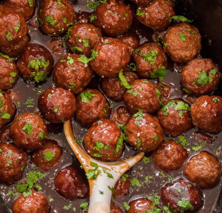Grape Jelly Glazed Meatballs