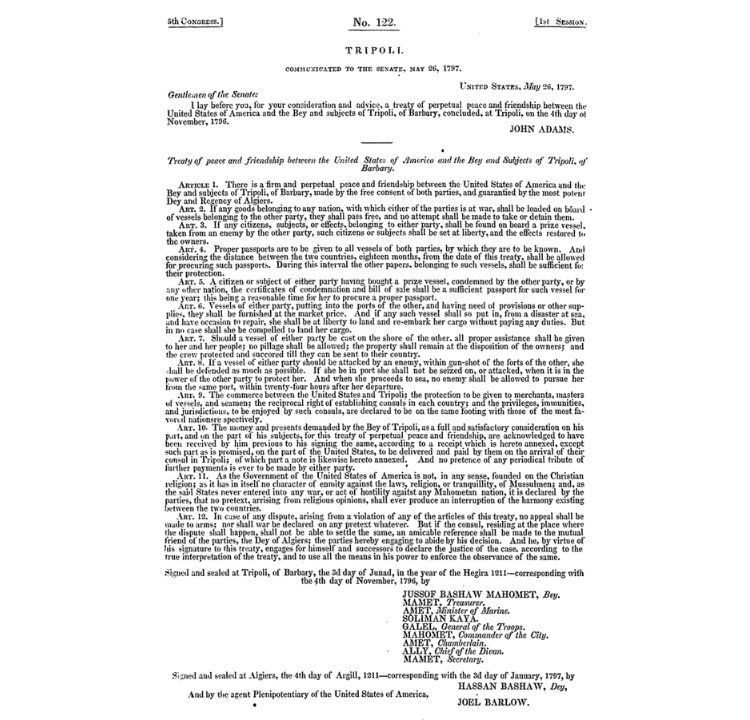 The Treaty of Tripoli: Early Diplomacy